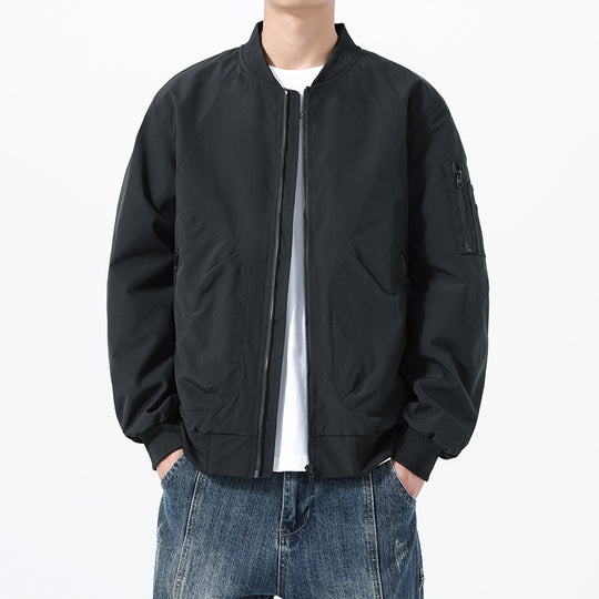 Herren Leichte Bomberjacke im Utility‑Style mit Ärmeltasche und Rippenbündchen Nord Taschen