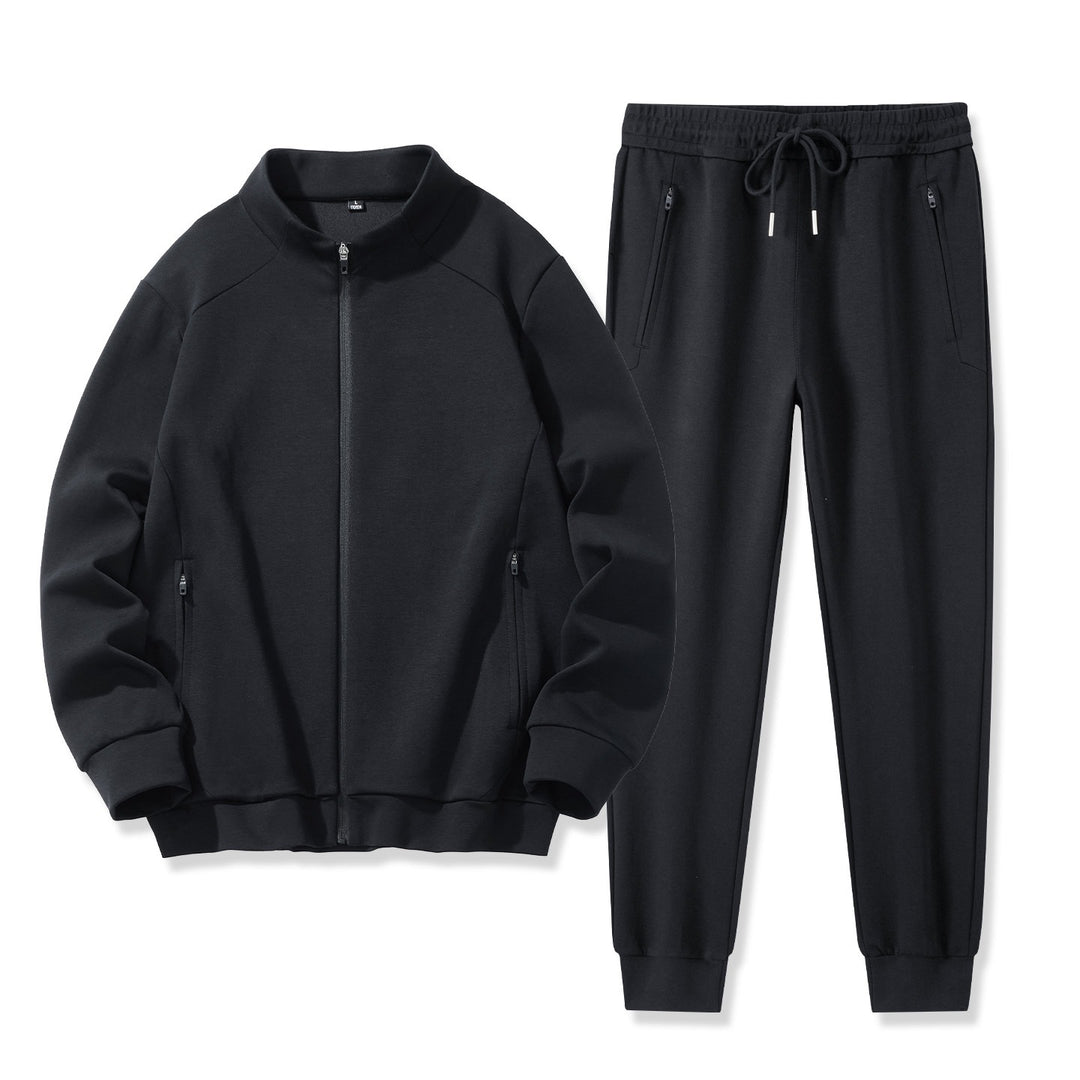 Herren Zweiteiliges Performance-Trainingsset mit Stehkragen-Zipjacke und konischer Jogginghose Nord Taschen