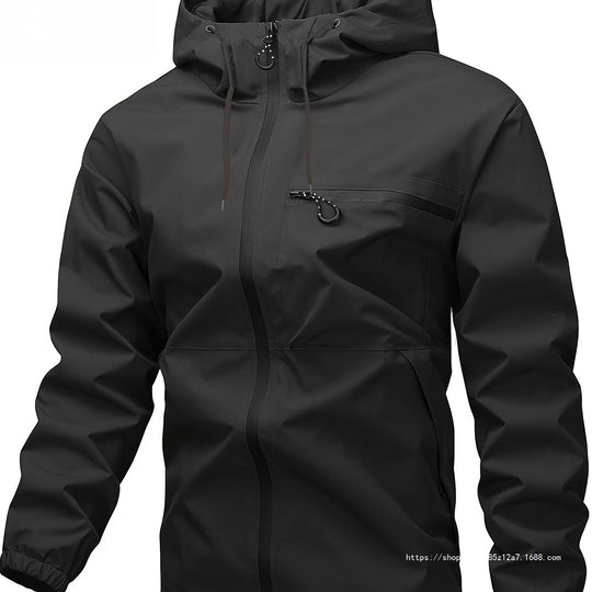 Herren Leichter Technical Shell-Anorak mit getapten Nähten, wasserdichten Reißverschlüssen & verstellbarer Kapuze Nord Taschen