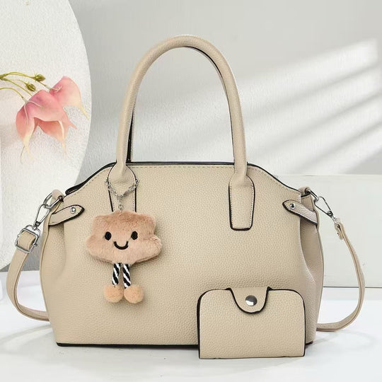 Damen modische Handtasche mit abnehmbarem Zubehör und kreativem Anhänger Nord Taschen