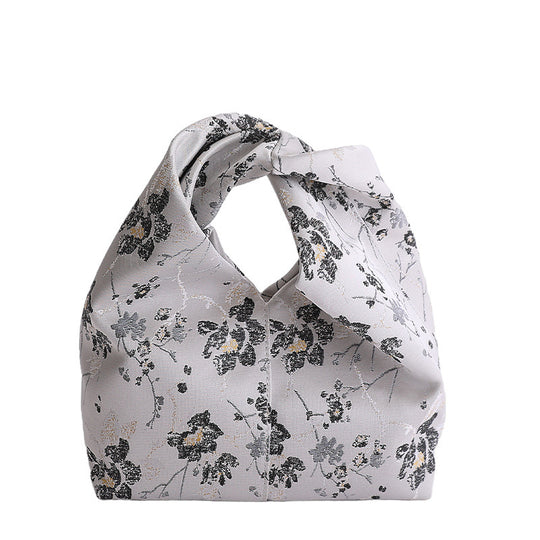 Damen Hobo-Tasche aus luxuriösem, blütenverziertem Stoff Nord Taschen