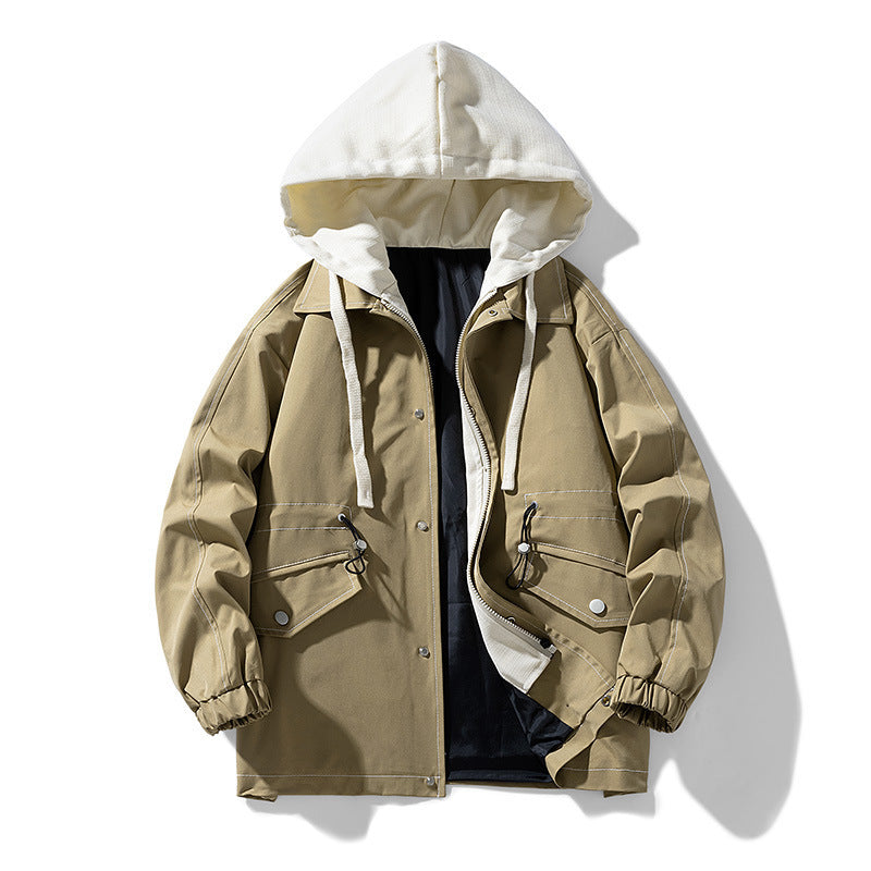 Herren Utility-Fieldjacke mit Kontrastkapuze, verstellbarem Saum und großen Pattentaschen Nord Taschen