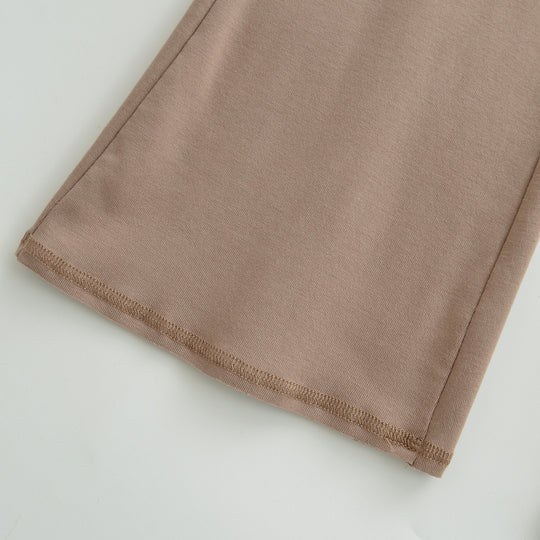 Damen Fließende Jersey-Hose mit hohem Bund, Kordelzug und ausgestelltem Bein Nord Taschen