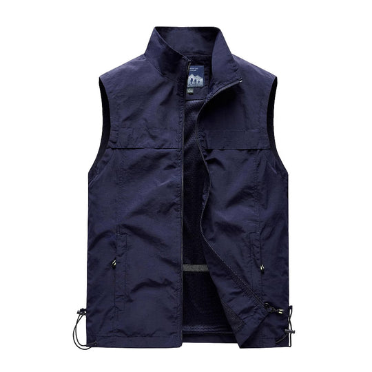 Herren  leichte winddichte Outdoorweste mit Reißverschlusstaschen und atmungsaktivem Mesh-Futter Nord Taschen
