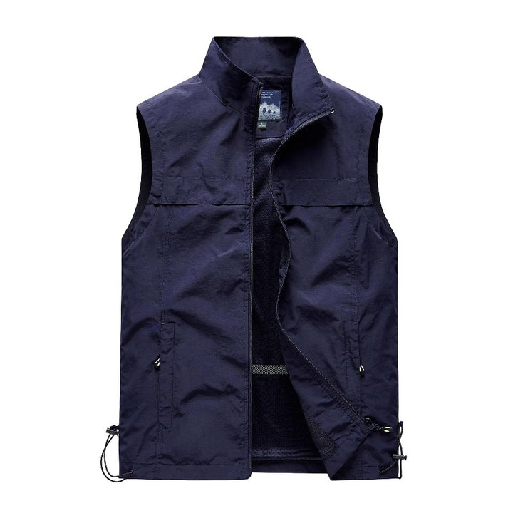 Herren  leichte winddichte Outdoorweste mit Reißverschlusstaschen und atmungsaktivem Mesh-Futter Nord Taschen