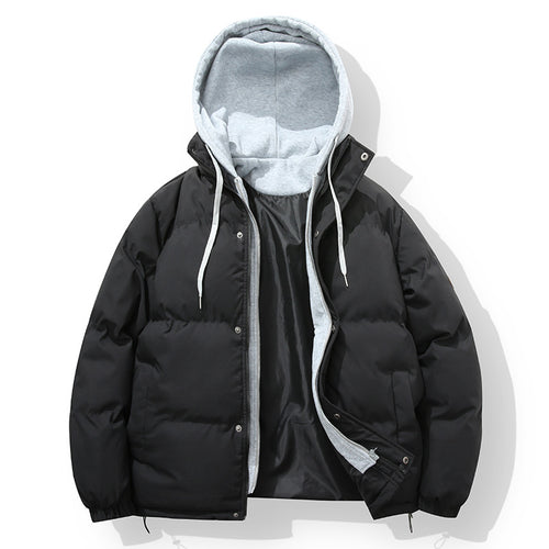 Herren wattierte Steppjacke mit integriertem Kapuzenlayer und verstellbarem Saum Nord Taschen