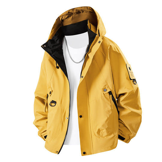 Herren Technische Utility‑Fieldjacke mit Kapuze, wasserabweisender Hülle & Multi‑Taschen Nord Taschen