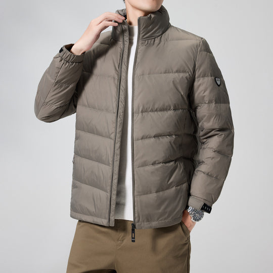 Herren Leichte gesteppte Thermojacke mit Stehkragen und winddichter Isolierung Nord Taschen