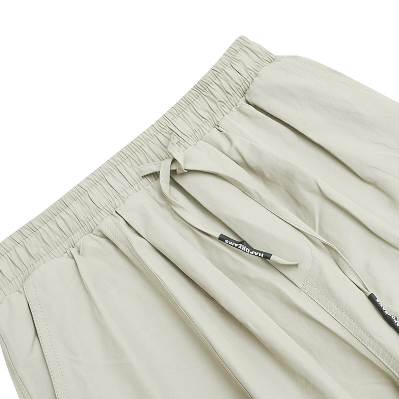 Unisex Weite Harem-Hose mit Kordelzugbund, elastischen Beinabschlüssen und Oversize-Silhouette Nord Taschen