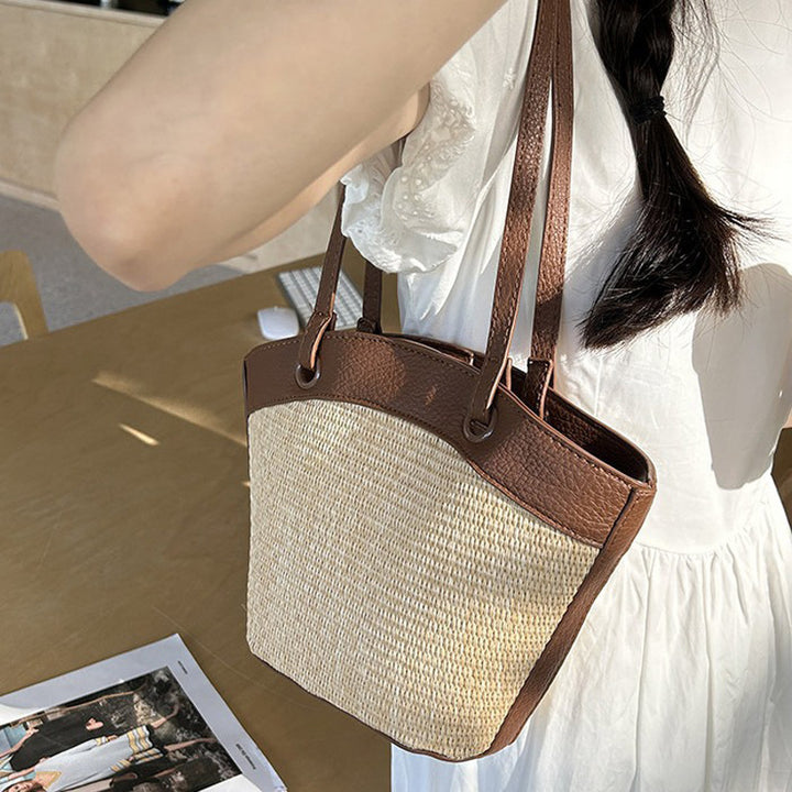 Damen Strandtasche mit geflochtener Struktur und abnehmbarem Innenbeutel Nord Taschen