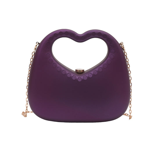 Damen Herzform Clutch mit Kettenriemen Nord Taschen