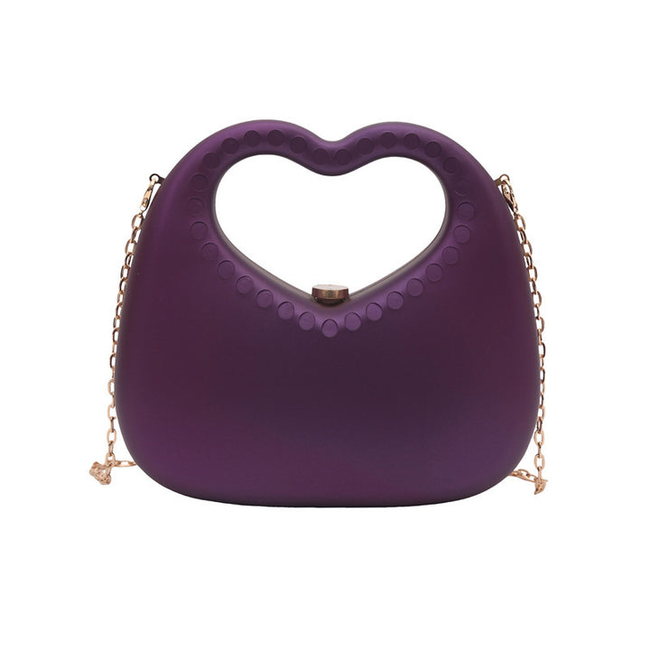 Damen Herzform Clutch mit Kettenriemen Nord Taschen