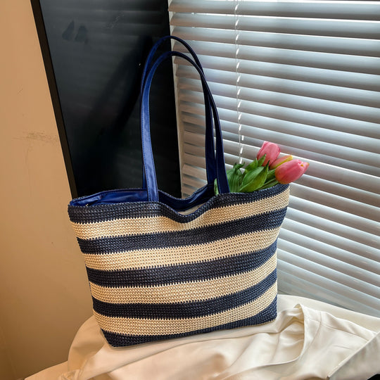 Damen Tragetasche mit maritimem Streifen-Design und robusten Tragegriffen Nord Taschen
