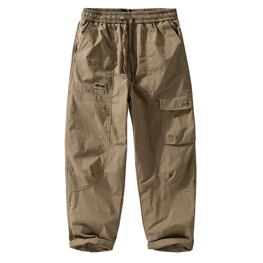 Herren Relaxte Cargo-Hose mit elastischem Bund, Kordelzug und vielseitigen Beintaschen Nord Taschen