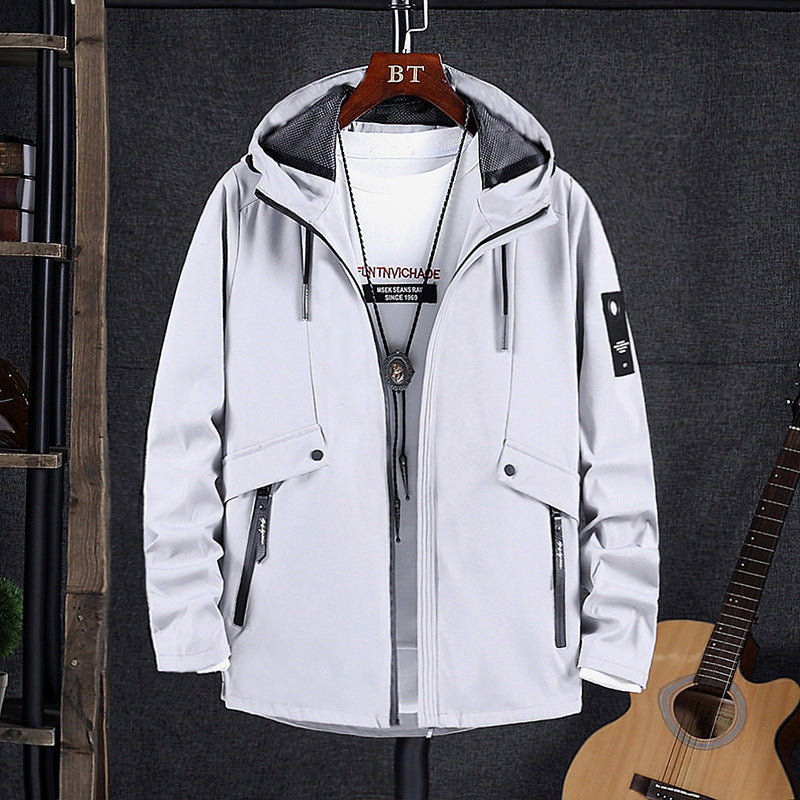 Herren wind- und wasserabweisende Softshell-Fieldjacke mit Mesh-Kapuzenfutter und verdeckten Reißverschlusstaschen Nord Taschen
