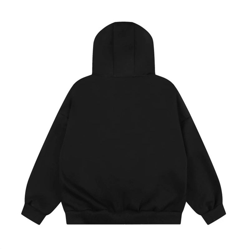 Damen Oversize Kapuzen-Zipjacke mit Nieten-Sternmotiv und hohem Kragen Nord Taschen