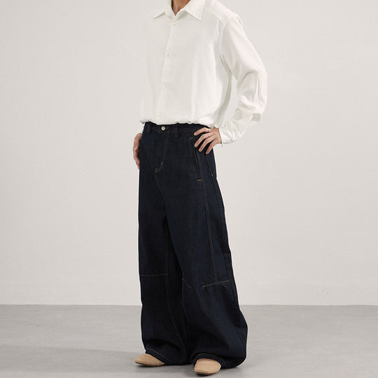 Herren Rohdenim Marlene-Baggy-Jeans mit tiefem Schritt und Kniepaneel-Details Nord Taschen