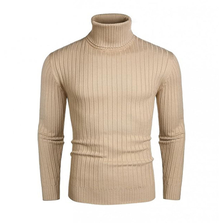 Herren gerippter Rollkragenpullover aus Feinstrick mit taillierter Silhouette Nord Taschen