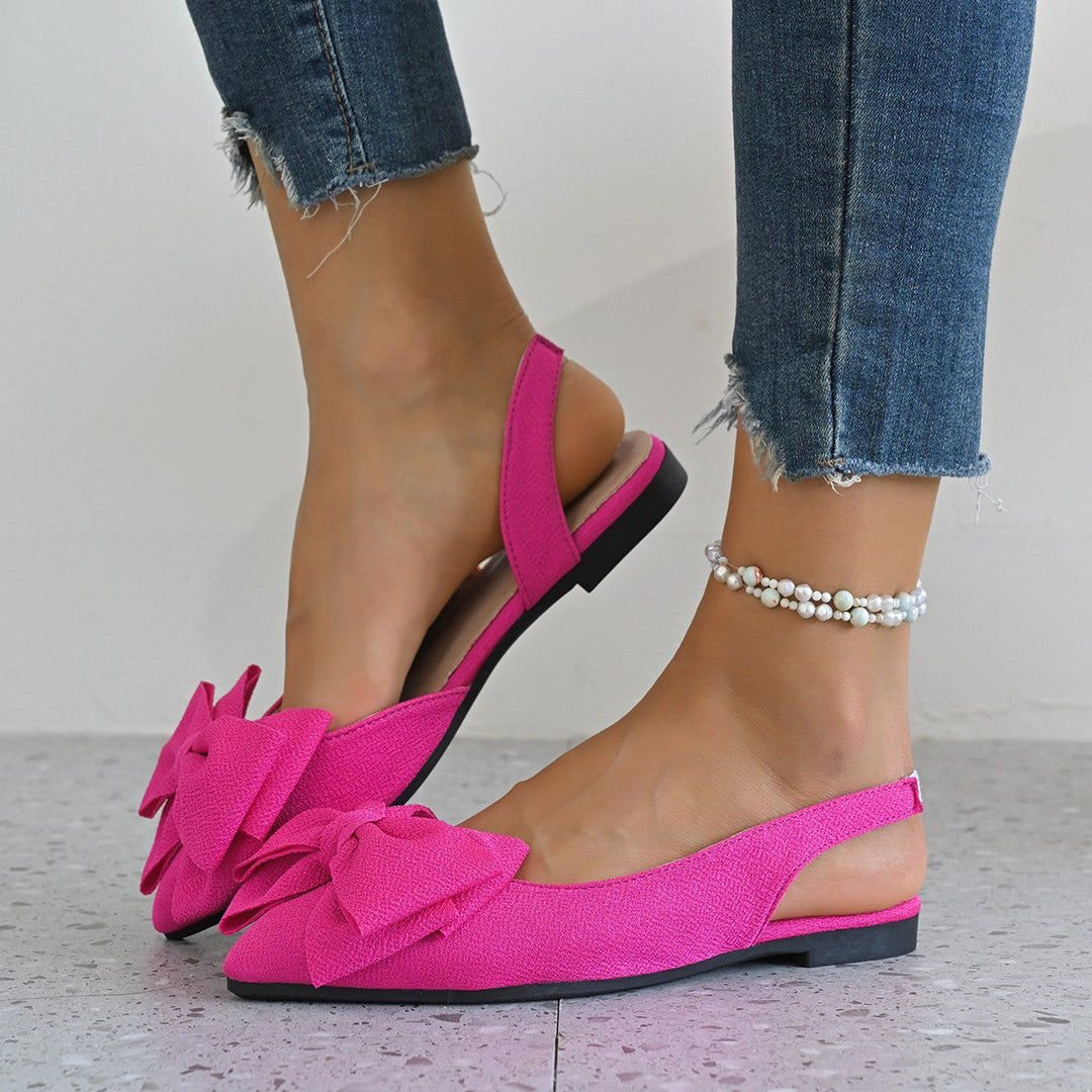 Damen Slingback-Sandalen mit dekorativem Schleifendetail und komfortabler Fußbettung