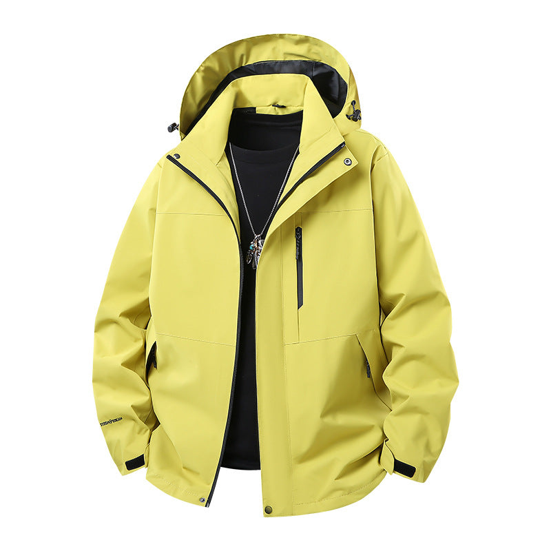 Herren Technische Softshell‑Regenjacke mit verschweißten Nähten, verstellbarer Kapuze und wasserabweisenden Reißverschlüssen Nord Taschen