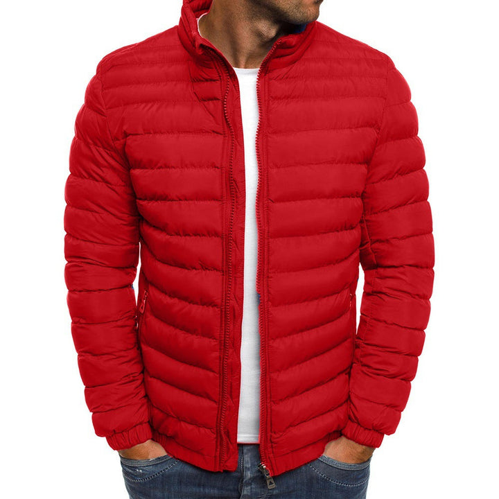 Herren leichte Steppjacke mit hohem Kragen und praktischen Taschen