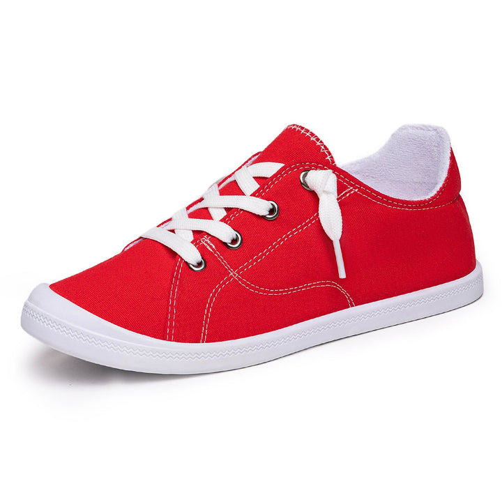 Damen Bequeme Canvas Sneakers mit atmungsaktiver Innensohle