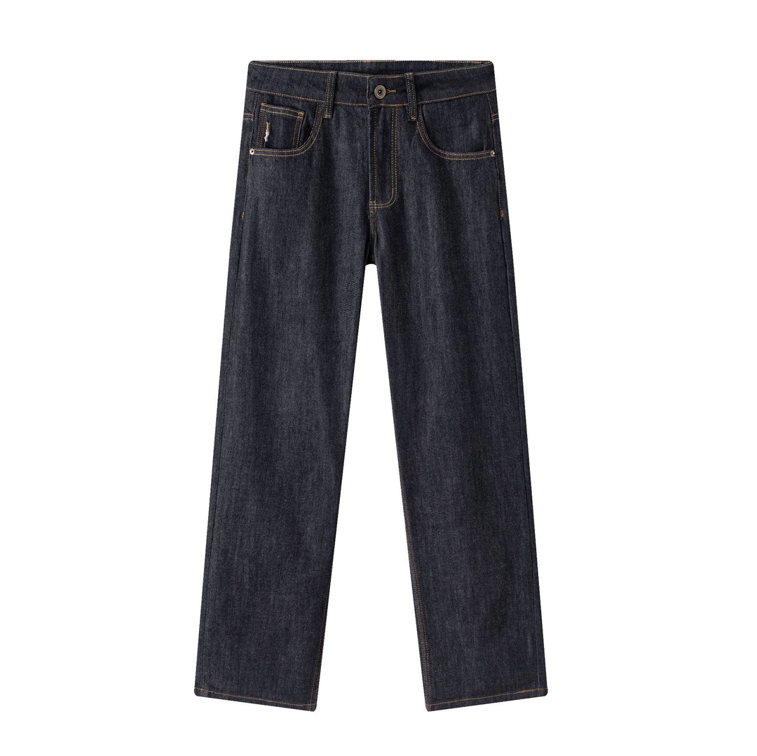 Damen Gerade geschnittene hochgeschnittene Jeans aus robustem Denim Nord Taschen