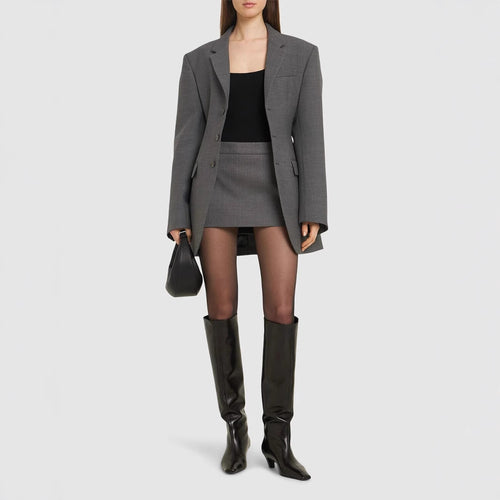 Damen Oversize-Blazer mit langer Silhouette und markanter Schulterpartie Nord Taschen