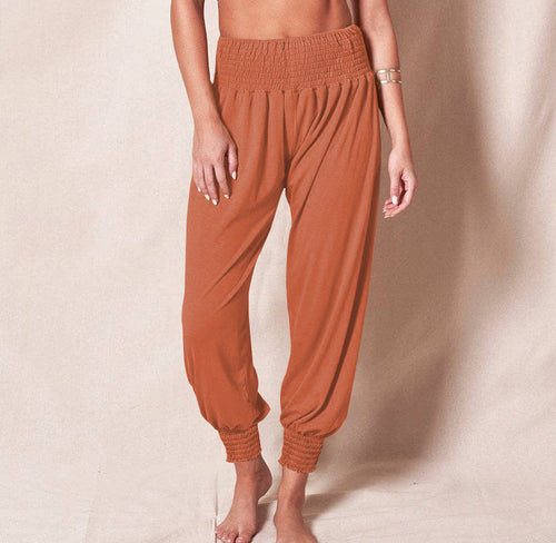 Damen Bequeme Freizeithose mit elastischem Bund und schmalen Bündchen