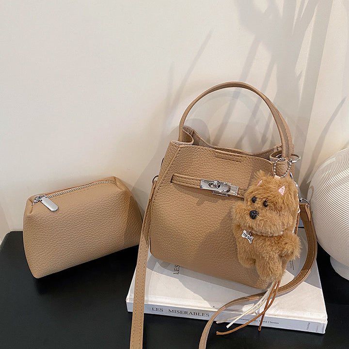 Damen modische Handtasche mit tierischem Anhänger Nord Taschen