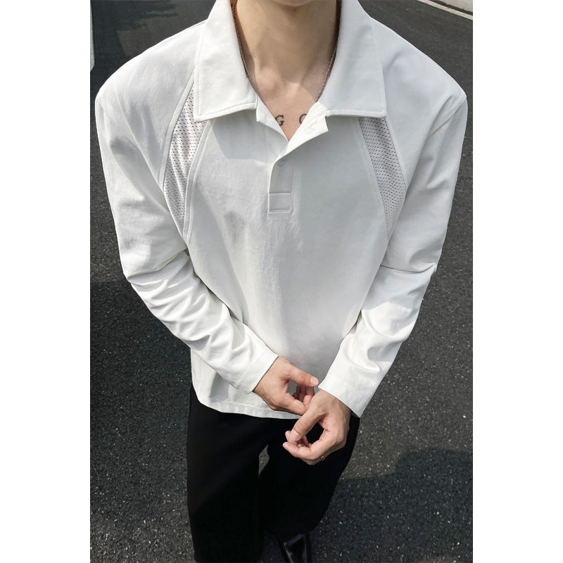 Herren Freizeit-Polokragen-Shirt mit Mesh-Einsätzen und Raglanärmeln Nord Taschen