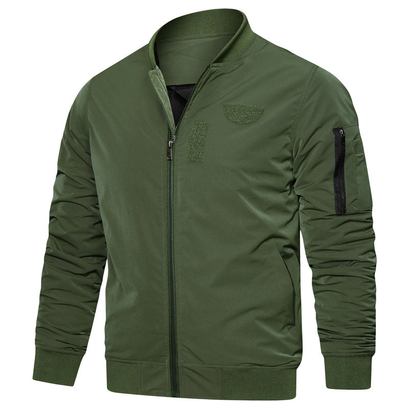 Herren leichter Nylon‑Bomber mit minimalistischem Stehkragen, Ärmel‑Organizer und windabweisender Shell Nord Taschen
