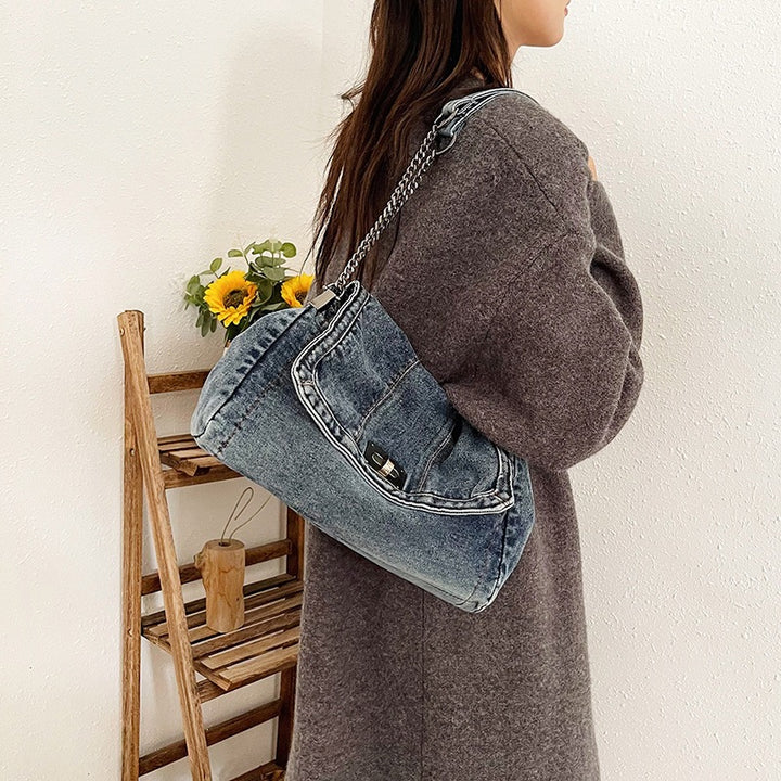 Damen elegante Umhängetasche im Jeans-Look Nord Taschen