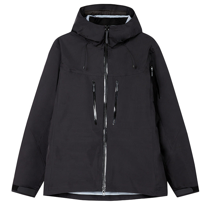 Herren Technische wasserdichte Outdoorjacke mit Kapuze und verschweißten Reißverschlüssen Nord Taschen
