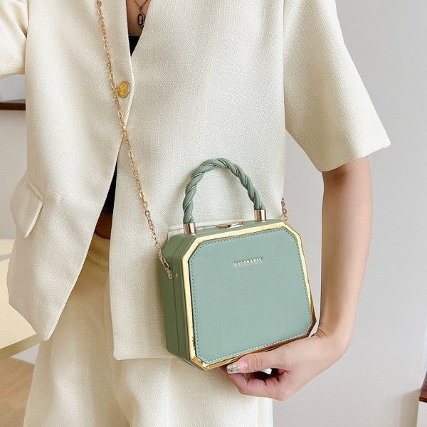 Damen elegante Box-Handtasche mit Kettenriemen Nord Taschen