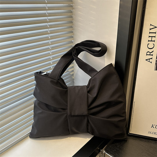 Damen modische Tragetasche mit verzierter Schleifenoptik Nord Taschen