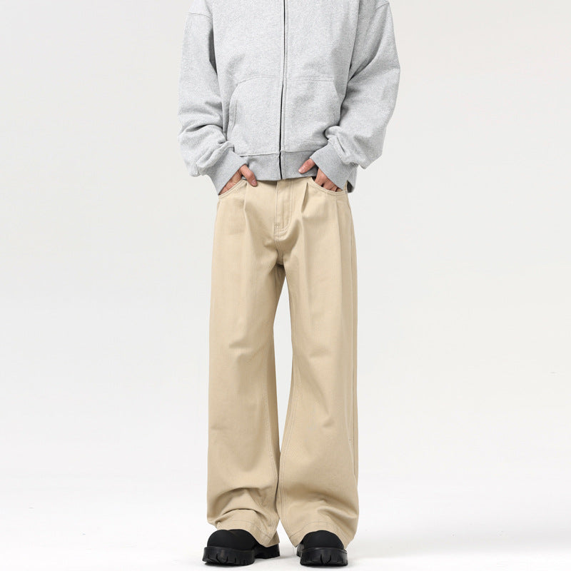 Herren Baggy-Twill-Hose mit tiefem Schritt und fließender Oversize-Silhouette Nord Taschen