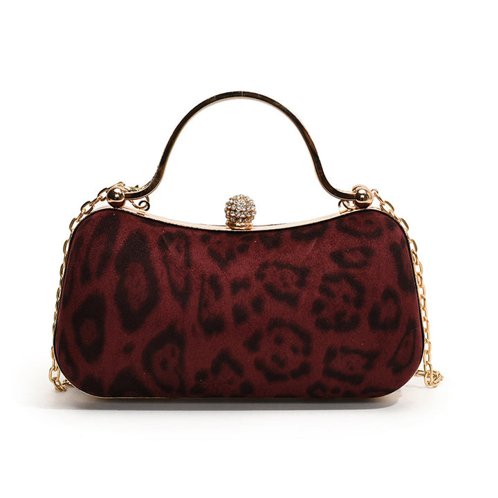 Damen Handtasche mit elegantem Leopardenmuster und wertvollen Details Nord Taschen