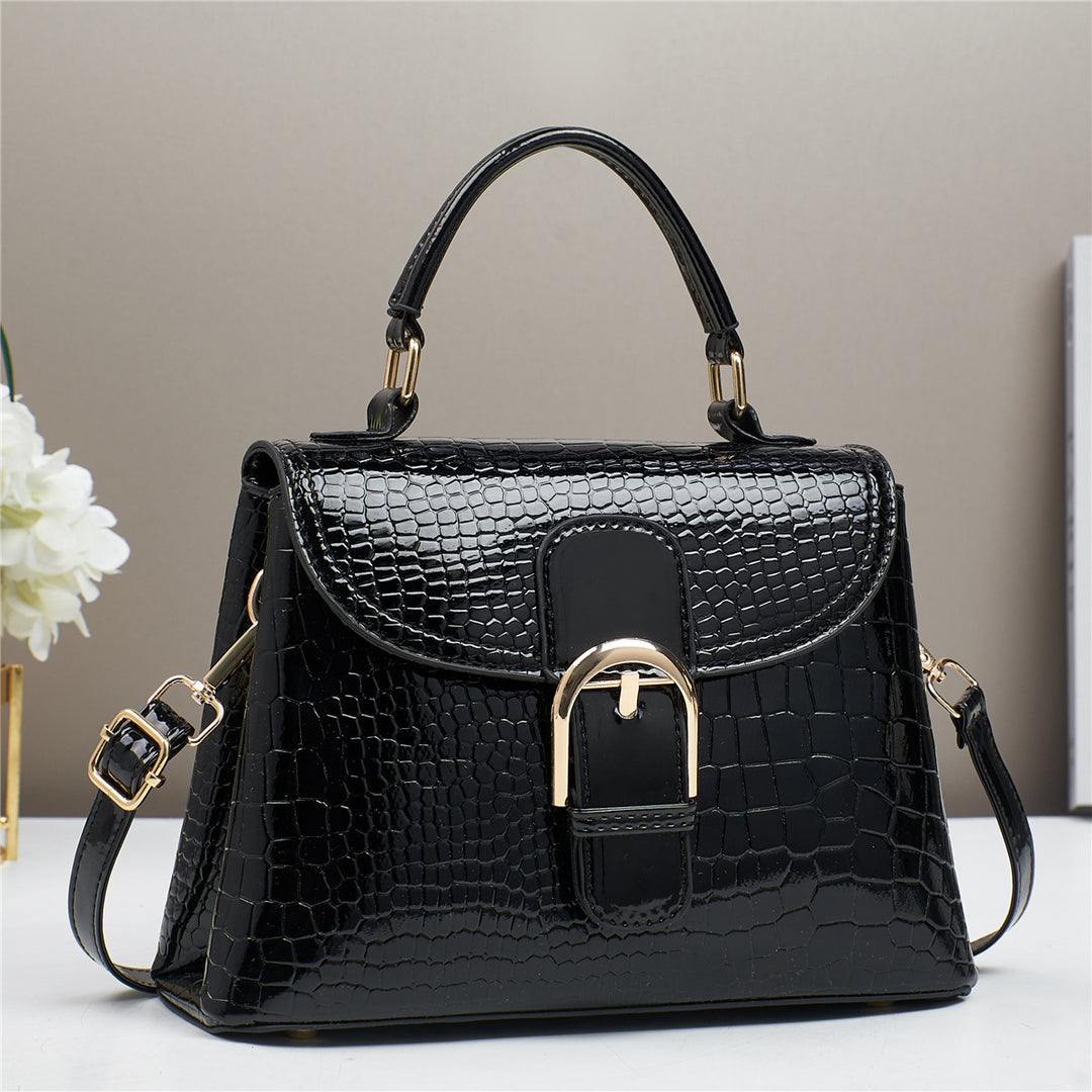 Damen elegante Handtasche mit luxuriösem Kroko-Design Nord Taschen