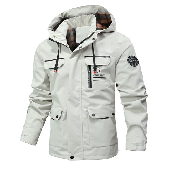 Herren Wasserabweisender Softshell-Parka mit Kapuze, reflektierenden Einsätzen und Multifunktionstaschen Nord Taschen