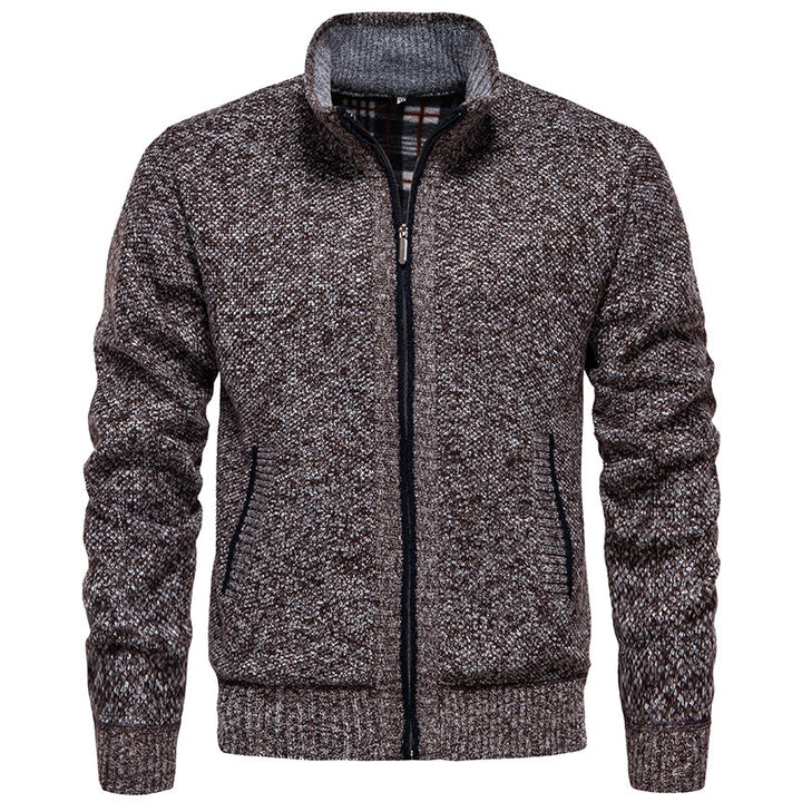 Herren Strickjacke mit hohem Kragen und praktischem Reißverschluss Nord Taschen