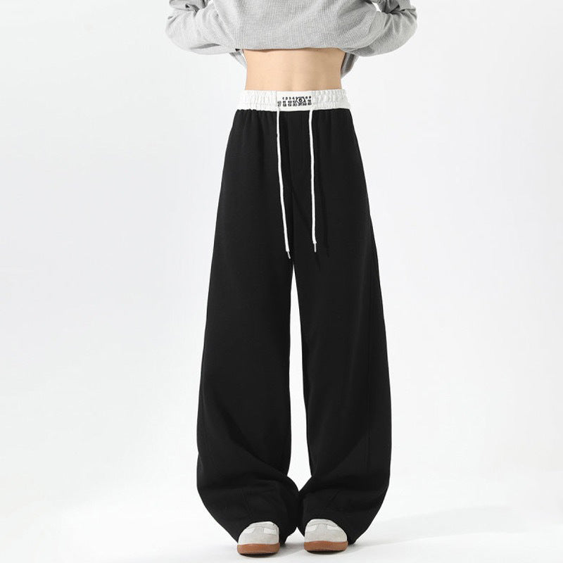 Damen Weite Loungehose mit elastischem Bund, Tunnelzug und fließender Oversize-Silhouette Nord Taschen