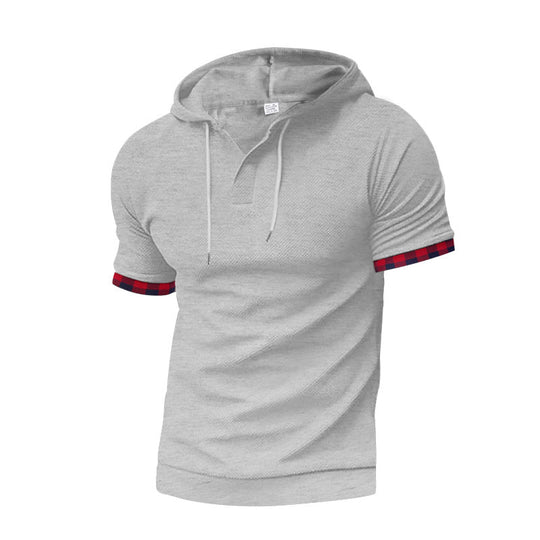 Herren modernes Kapuzenshirt mit strukturiertem Design und kontrastierenden Ärmeln