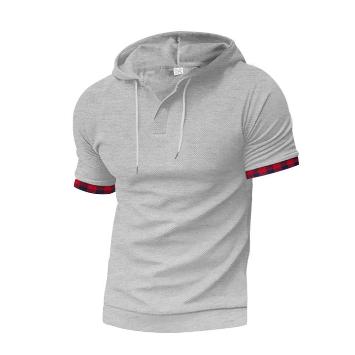 Herren modernes Kapuzenshirt mit strukturiertem Design und kontrastierenden Ärmeln