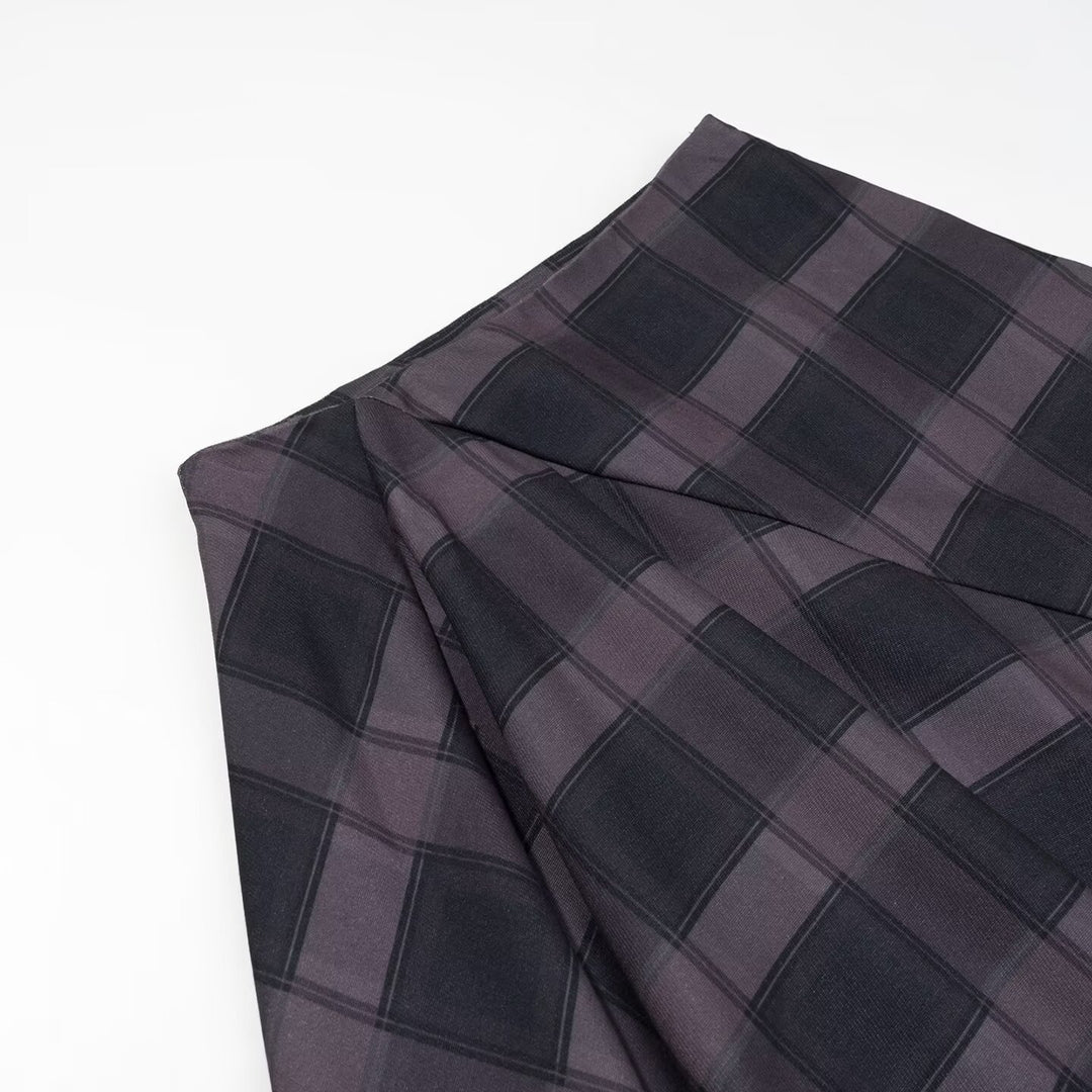 Damen Asymmetrischer Midirock mit Karomuster und ausgestellter A‑Linie Nord Taschen
