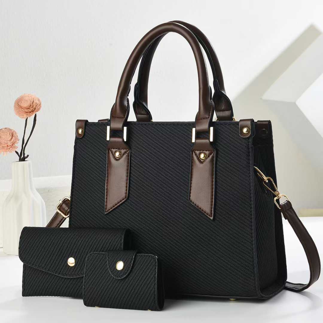 Damen tote Tasche mit strukturiertem Design und abnehmbarer Clutch Nord Taschen