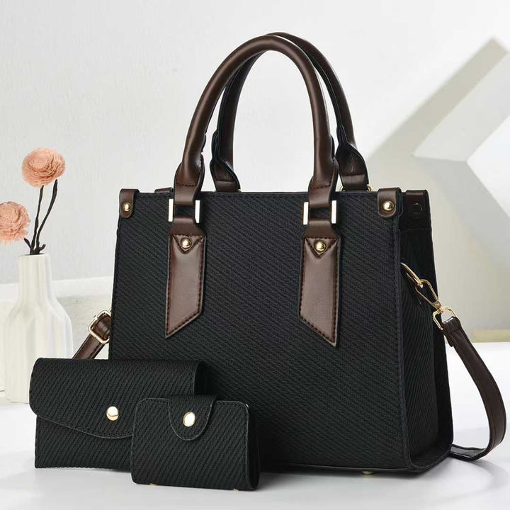Damen tote Tasche mit strukturiertem Design und abnehmbarer Clutch Nord Taschen