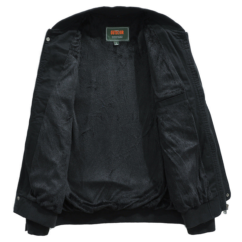 Herren Utility-Fieldjacke mit Stehkragen, D-Ring-Details und Reißverschlusstaschen Nord Taschen