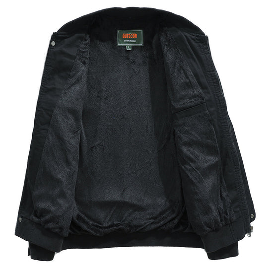 Herren Utility-Fieldjacke mit Stehkragen, D-Ring-Details und Reißverschlusstaschen Nord Taschen