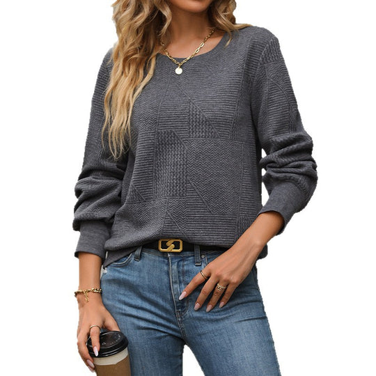 Damen Bequemer Strickpullover mit strukturiertem Design Nord Taschen